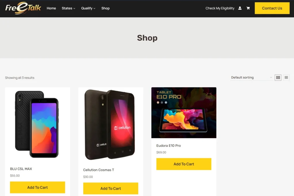 Free Government Phone and Tablet FreeTalk Wireless Shop